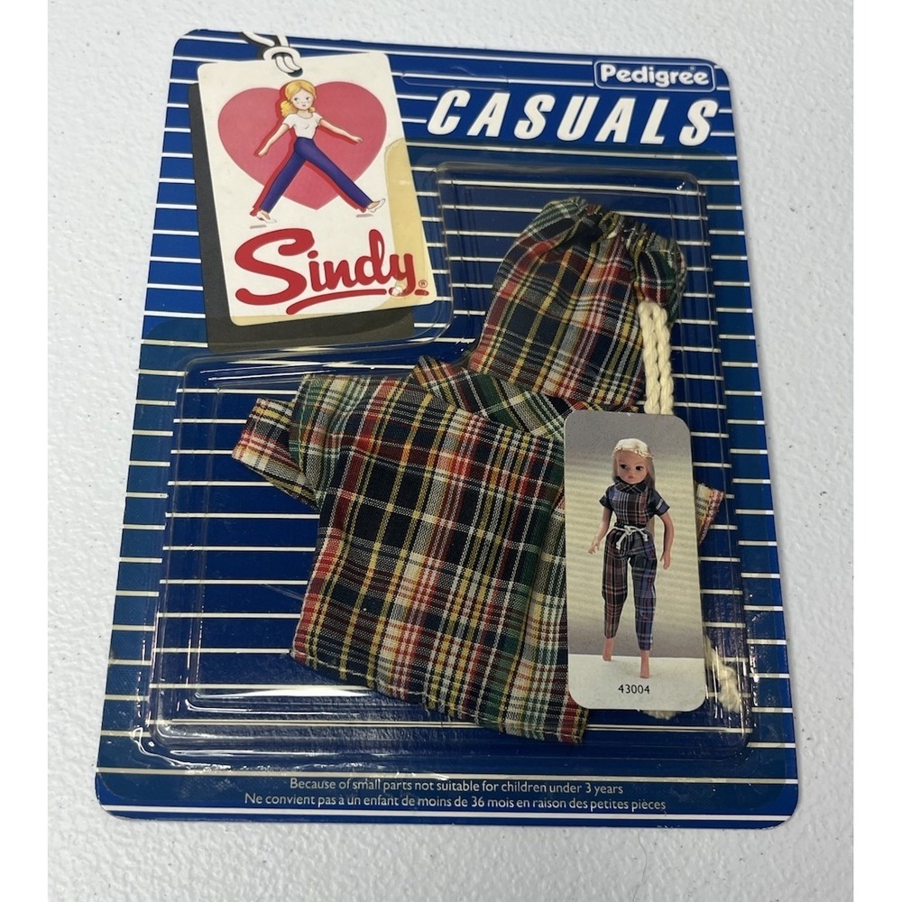 Vtg Sindy Doll Casuals Outfit New Old Stock 43004 Plaid Two Piece Pedigree